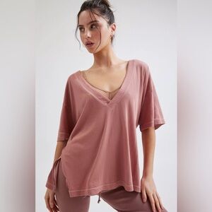 UO Out From Under Jamie Slouchy V-Neck Tee
